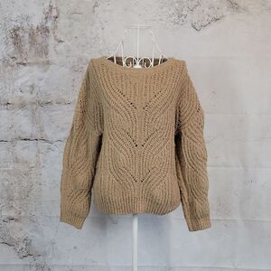 Philosophy Republic Clothing Tan Knit Sweater Womens Size L
